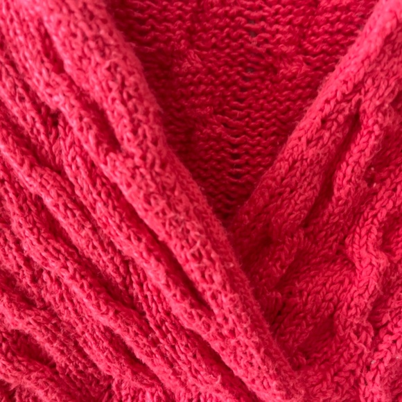 Talbots V Neck Cable Sweater, Petite Medium - Picture 6 of 6